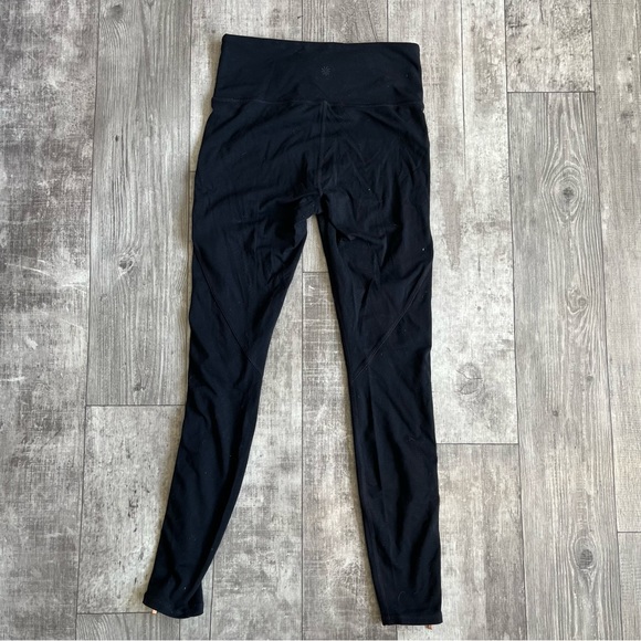 Athleta S High Rise Chaturanga Copper ZIPPER Tight Leggings Small Black Workout - Picture 4 of 6